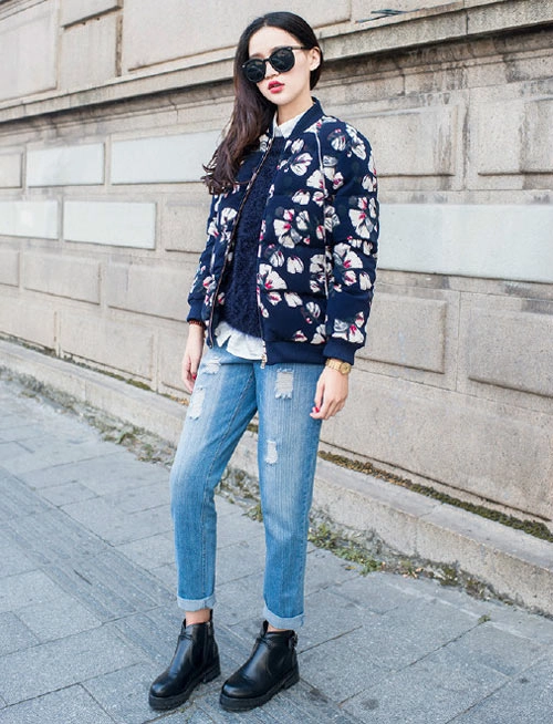 Mix áo len với áo sơ mi đốn tim chàng