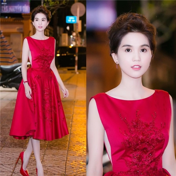 Những đường xẻ ác liệt trên váy của ngọc trinh