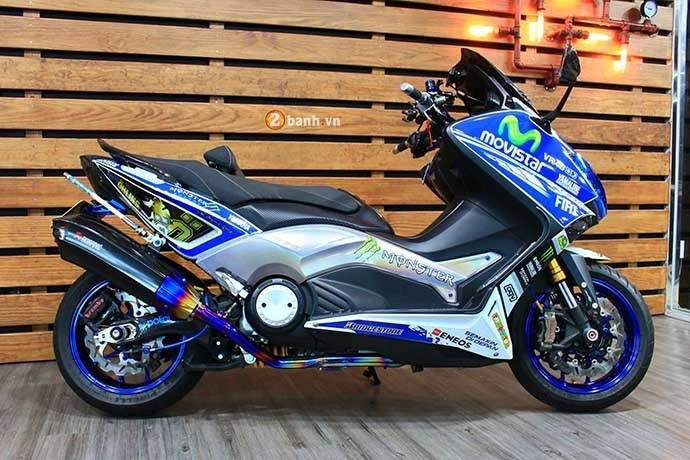 Yamaha tmax phiên bản movistar đầy chất lừ và phong cách