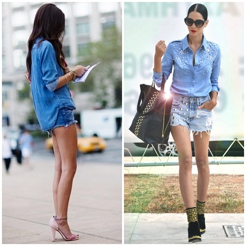 Bí quyết chống nắng cùng sơ mi denim cực chất