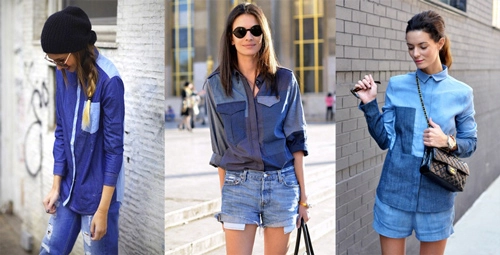 Bí quyết chống nắng cùng sơ mi denim cực chất