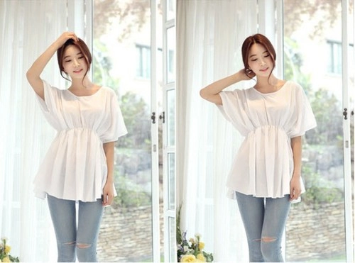 Bí quyết mặt áo sơ mi đẹp làm nhỏ vòng 2 của chị em