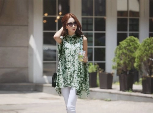Bí quyết mặt áo sơ mi đẹp làm nhỏ vòng 2 của chị em