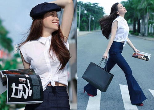 Mỹ tâm - tín đồ của sơ mi buộc vạt