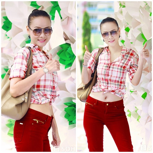 Mỹ tâm - tín đồ của sơ mi buộc vạt
