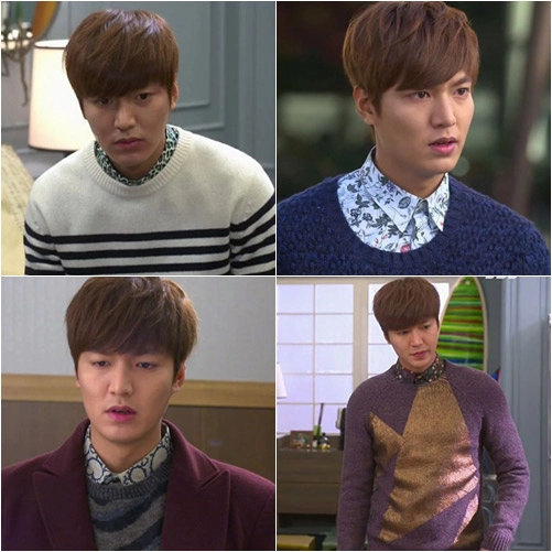 Ngắm mỹ nam the heirs lăng xê bộ đôi sơ mi-áo len