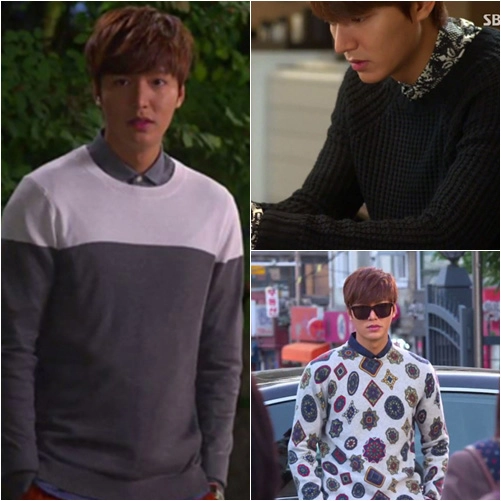 Ngắm mỹ nam the heirs lăng xê bộ đôi sơ mi-áo len
