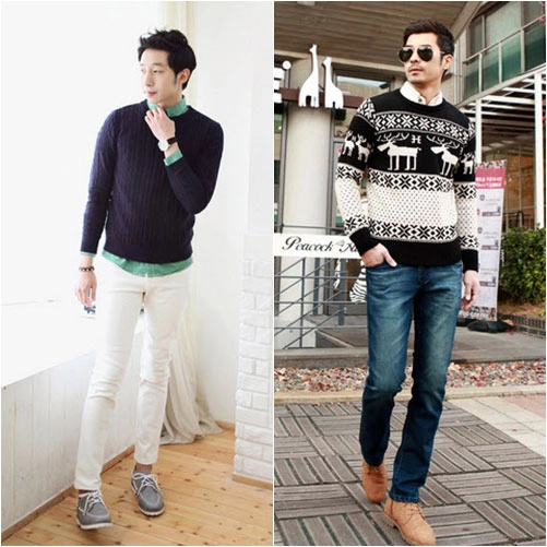 Ngắm mỹ nam the heirs lăng xê bộ đôi sơ mi-áo len