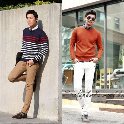 Ngắm mỹ nam the heirs lăng xê bộ đôi sơ mi-áo len