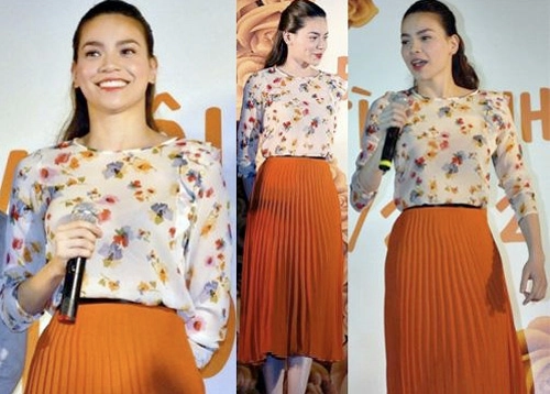 Người đẹp hà hồ mê mệt sơ mi hoa