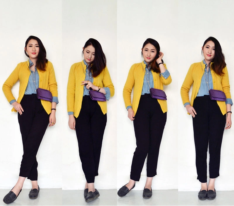 Những cách mặc sơ mi denim đầu thu tuyệt đẹp