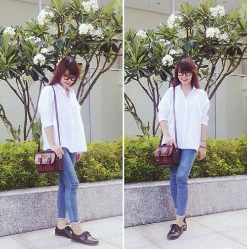 Tín đồ việt mượn sơ mi của bạn trai xuống phố