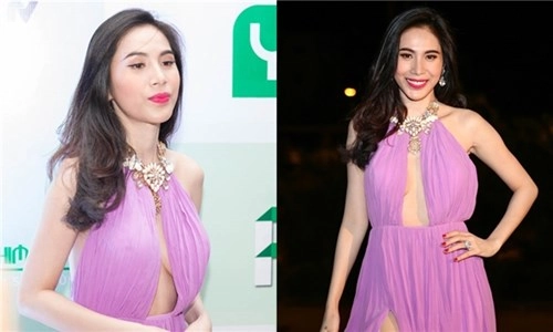 Váy hở ngực như phương trinh ngọc trinh khiến người xem đỏ mặt