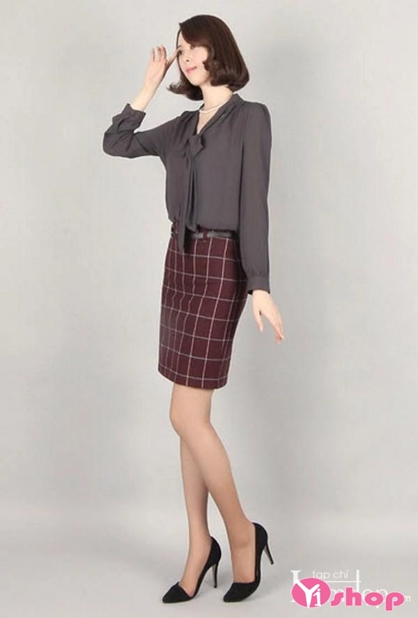 Chân váy đầm bút chì dáng dài đẹp trẻ trung cho nàng công sở