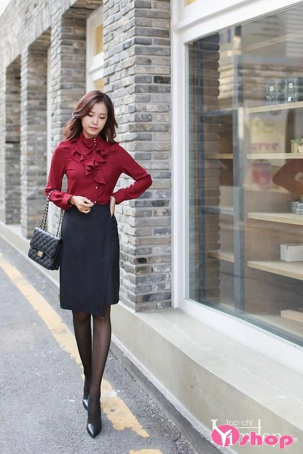Chân váy đầm bút chì dáng dài đẹp trẻ trung cho nàng công sở