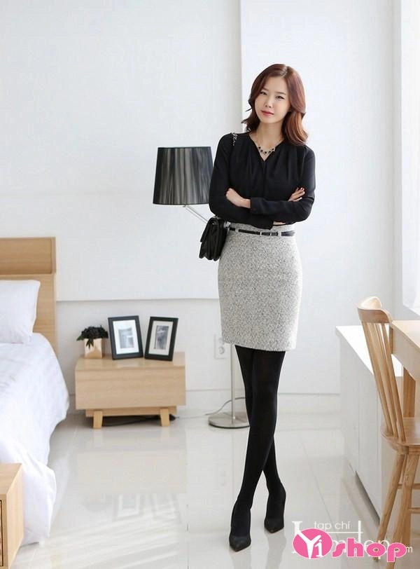 Chân váy đầm bút chì dáng dài đẹp trẻ trung cho nàng công sở