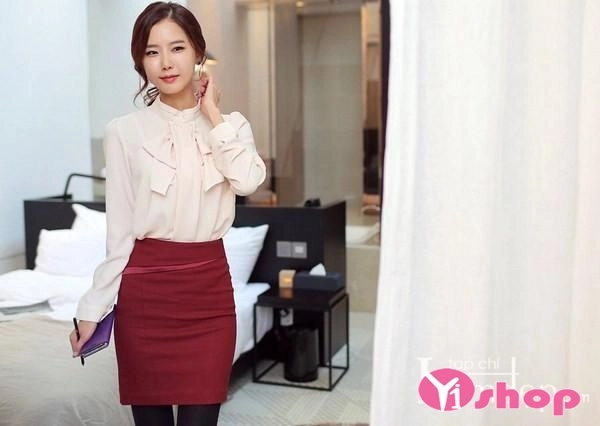 Chân váy đầm bút chì dáng dài đẹp trẻ trung cho nàng công sở