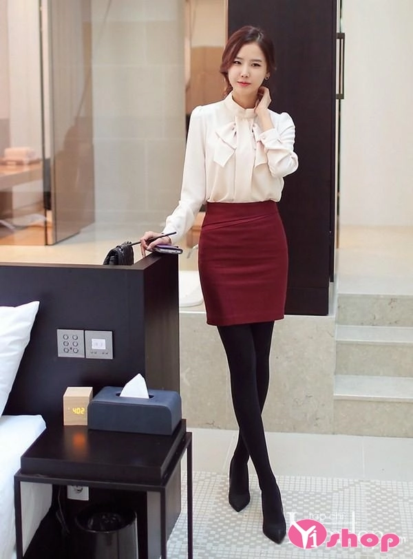 Chân váy đầm bút chì dáng dài đẹp trẻ trung cho nàng công sở