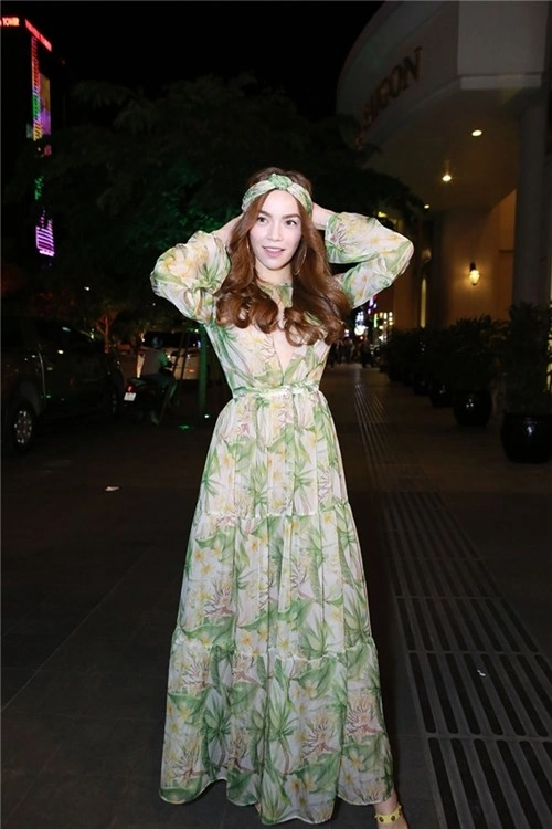 Hồ ngọc hà diễm my tỏa sáng với váy cảm hứng thiên nhiên