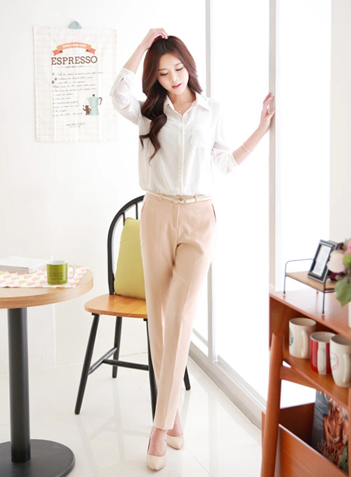 Quần vải ống rộng sành điệu cho nàng công sở
