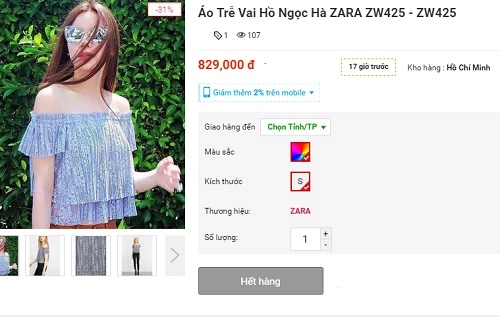 Váy áo giá rẻ của hồ ngọc hà khiến chị em phát sốt