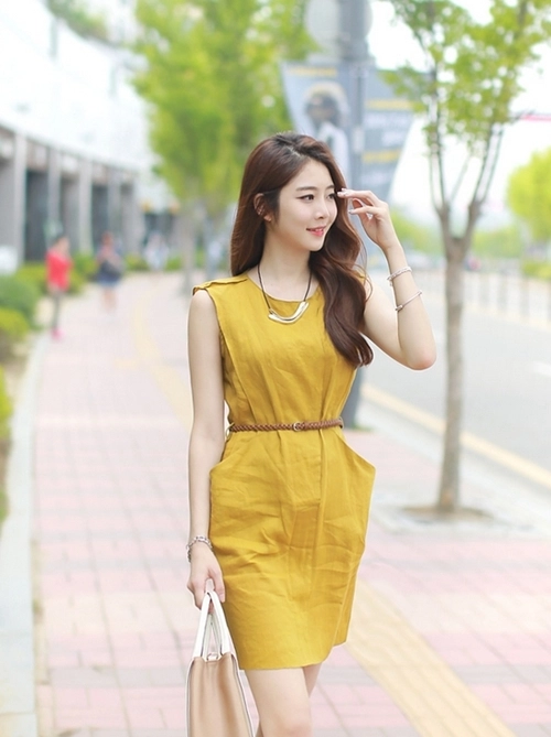Váy đầm đơn sắc quyến rũ sang trọng công sở