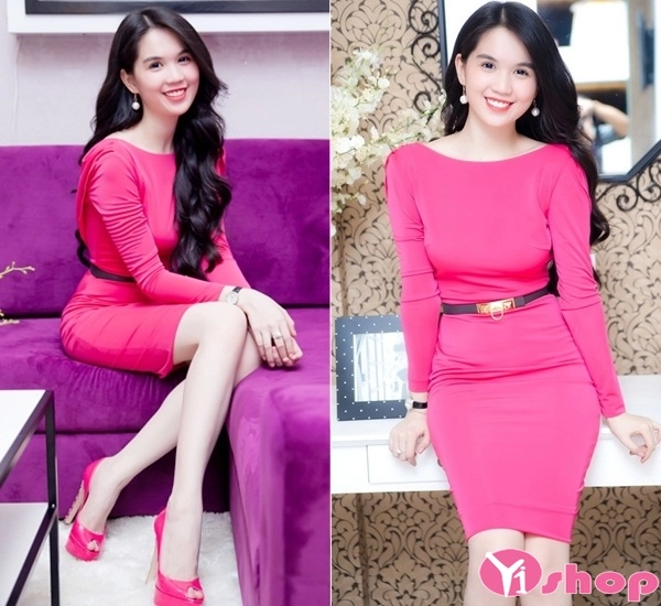 Váy đầm liền thân dáng ôm đẹp quyến rũ cho nàng dự tiệc