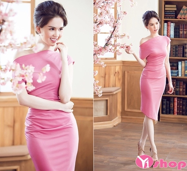 Váy đầm liền thân dáng ôm đẹp quyến rũ cho nàng dự tiệc