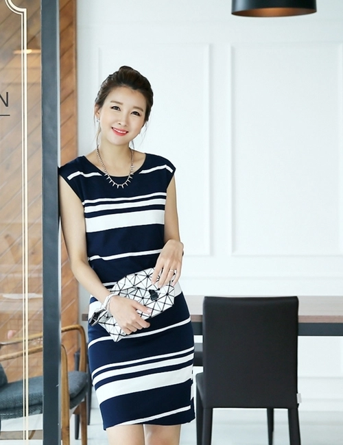 Váy đầm liền thân hàn quốc duyên dáng cho bạn gái công sở