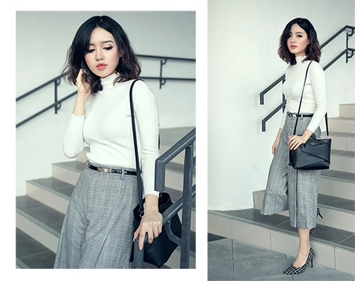 Bí quyết diện áo len cổ lọ ấm và đẹp nữ công sở không thể làm ngơ