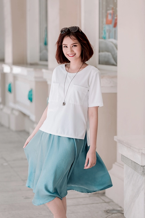 Cả tuần đến công sở xinh đẹp và tươi mới như hh trúc diễm