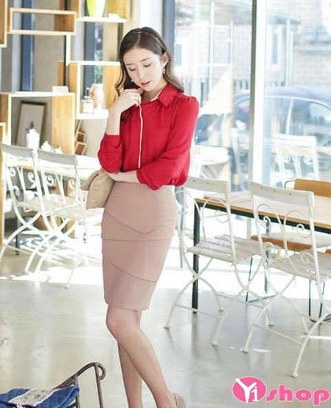 Chân váy đầm bút chì đẹp form cho bạn nữ