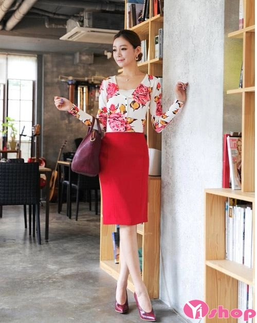 Chân váy đầm bút chì đẹp form cho bạn nữ