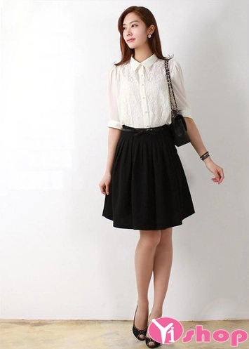Chân váy đầm xếp ly xòe đẹp duyên dáng