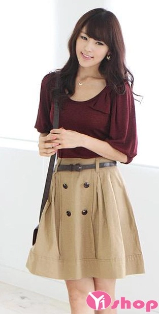 Chân váy đầm xếp ly xòe đẹp duyên dáng