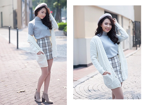 Nữ công sở sành điệu với cardigan hot nhất thu đông