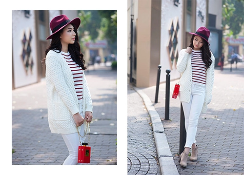 Nữ công sở sành điệu với cardigan hot nhất thu đông
