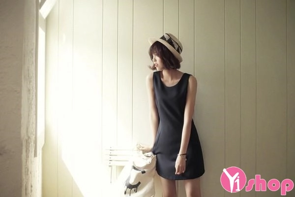 Váy đầm liền thân sát nách đẹp cho nàng công sở