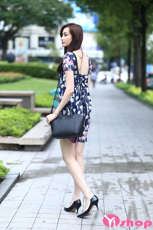 Váy đầm liền thân xòe công sở đẹp