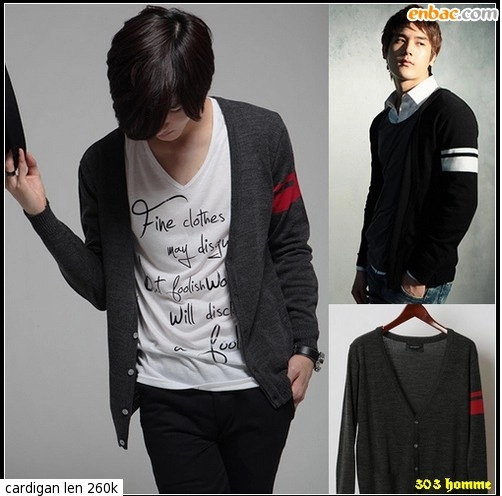 Áo khoác cardigan nam đẹp cho chàng cò hương