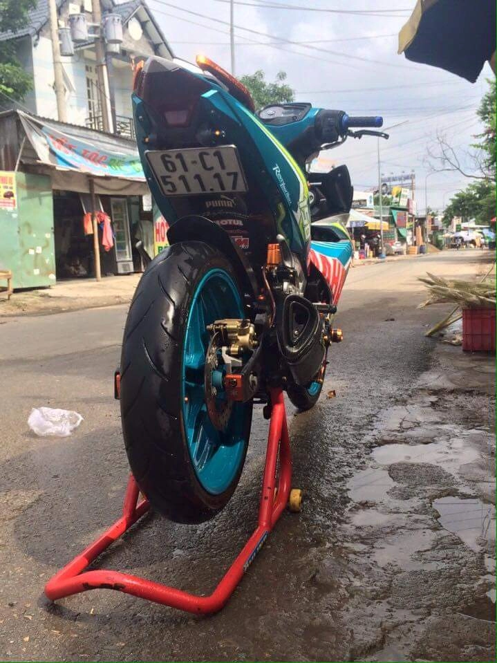 Hình ảnh cực chất của exciter 150 độ độc cùng màu xanh lạ mắt