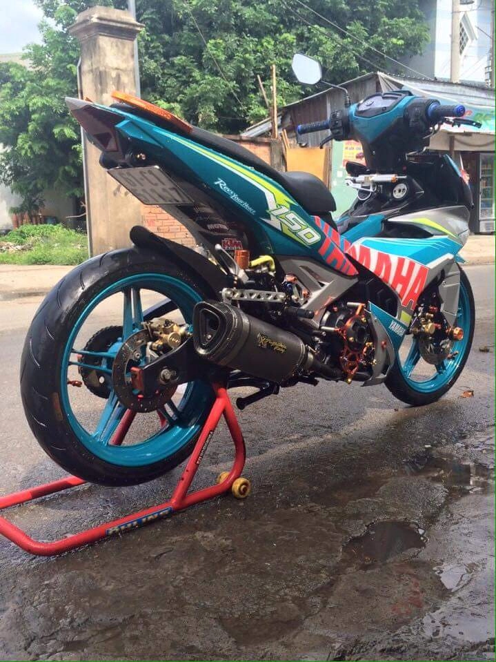 Hình ảnh cực chất của exciter 150 độ độc cùng màu xanh lạ mắt