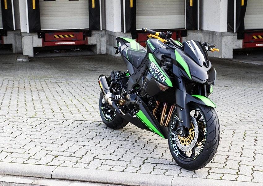 Vẻ ngoài dữ dằn của chiếc kawasaki z1000 độ phiên bản monster