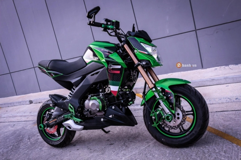 Kawasaki z125 độ đầy phong cách với dàn option nổi bật