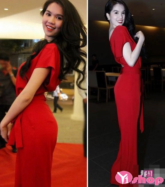 Váy đầm liền thân màu đỏ lộng lẫy cho nàng dự sự kiện