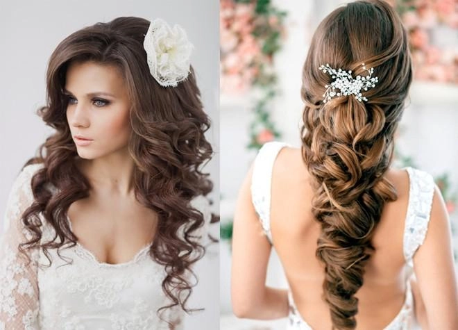 6 kiểu tóc buông dài đẹp duyên dáng nữ tính cho cô dâu ngày cưới