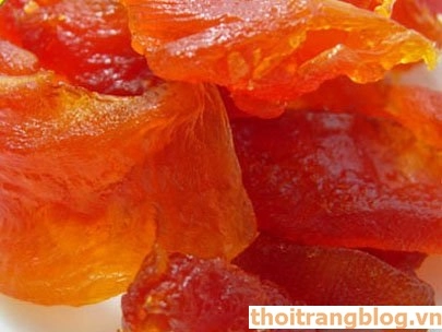 Mứt đu đủ thơm ngon nhâm nhi tiếp khách ngày tết