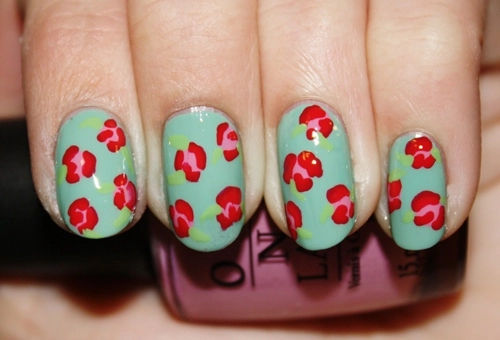 Nail hoa hồng đẹp dễ thương cho nàng ngọt ngào tinh tế