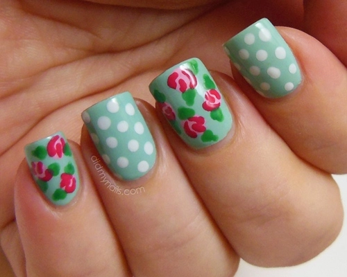 Nail hoa hồng đẹp dễ thương cho nàng ngọt ngào tinh tế
