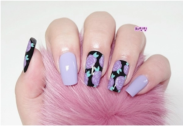 Nail hoa hồng đẹp dễ thương cho nàng ngọt ngào tinh tế
